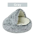 Sacos de dormir para animais de estimação semi-fechados, almofada longa e redonda para gatos, pelúcia macia 2 em 1, camas quentes para gatos, conforto simples, ninho quente para dormir de filhotes