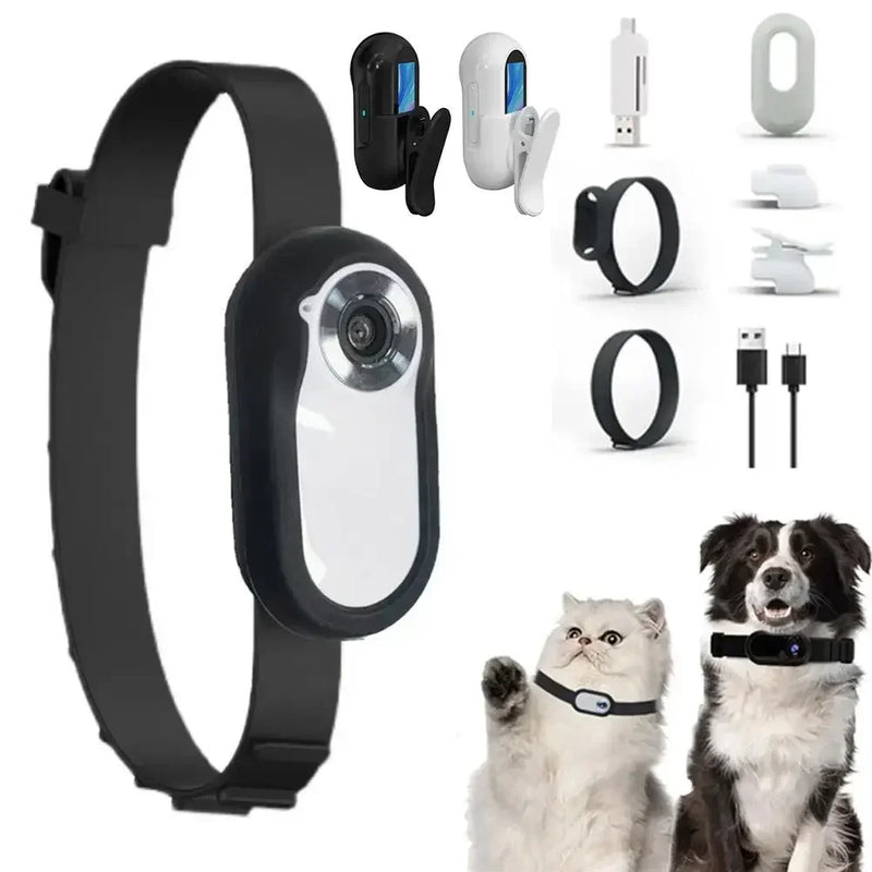 ACESSÓRIOS-Dog Tracker Collar HD 1080P Wireless Collar Camera with Video Records No WiFi Needed Cat Collars Camera Outdoor Wireless Collar