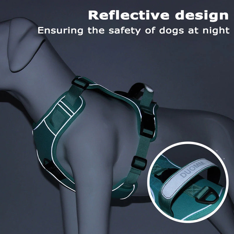 ACESSÓRIOS-Conjunto de arnês para cães com suporte para etiqueta de ar e guia - Conjunto de arnês e guia para cães Oxford respirável premium, durável e refletivot