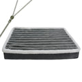 CAMINHAS-Cama curta de pelúcia para cães com fundo antiderrapante, cama ortopédica de espuma para cães, capa removível para cães grandes, médios e pequenos, lavável à máquina