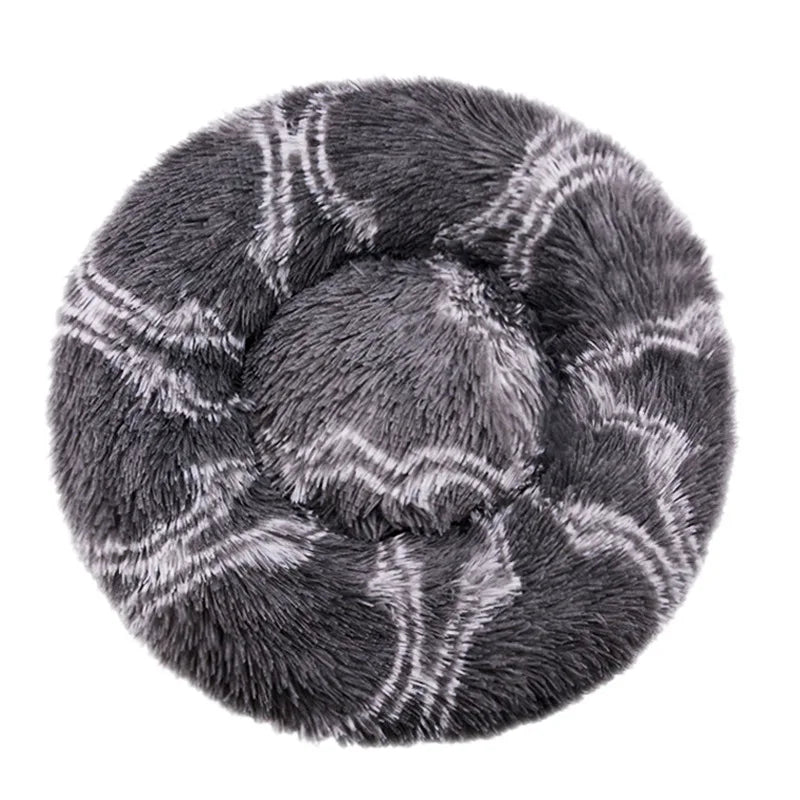CAMINHAS-Cama redonda para cachorro, cama quente para inverno, cesta de pelúcia para cachorro, cama lavável para animais de estimação para cães pequenos, médios e grandes, sofá para gatos