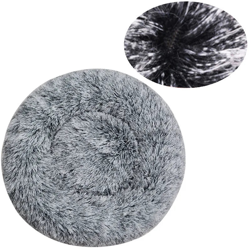 CAMINHAS-Cama redonda para cachorro, cama quente para inverno, cesta de pelúcia para cachorro, cama lavável para animais de estimação para cães pequenos, médios e grandes, sofá para gatos