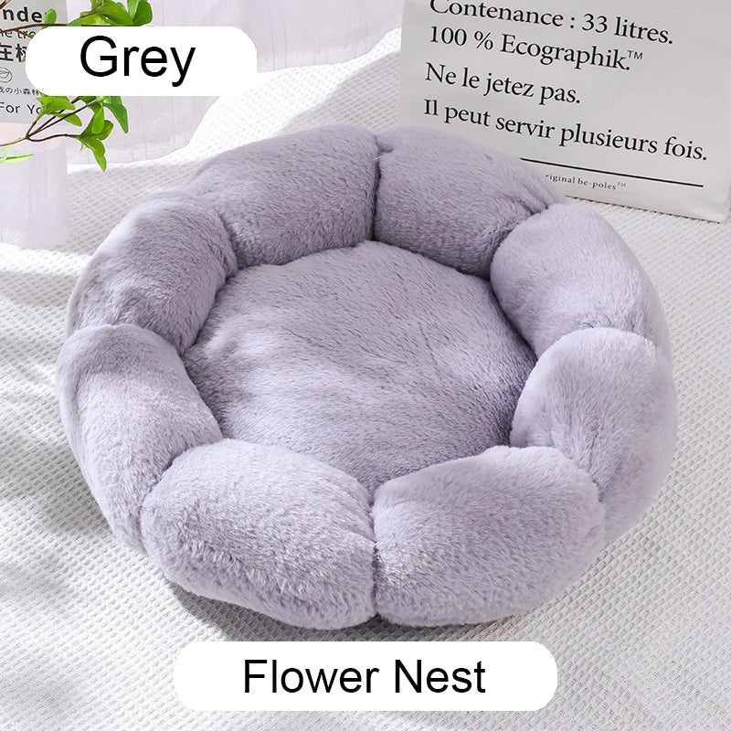 CAMINHAS-Cama redonda para animais de estimação de 40-60 cm, cama para cães grandes, cama supermacia para gatos, longa, de pelúcia, cesta para cães, almofada, cama para gatos, tapete para animais, sofá para dormir