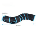 BRINQUEDOS-Túnel de brinquedo para gatos, azul e preto, tubo de brincar dobrável, divertido, pop-up, jogo interativo de perseguição, casa de brincar durável para gatinhos internos