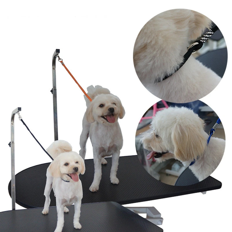 ACESSÓRIOS-Coleira de segurança ajustável com cabeça dupla para carro, cinto de segurança para animais de estimação, coleira de segurança para carro, dois arreios para cães, alavanca de segurança, coleiras de tração para cães
