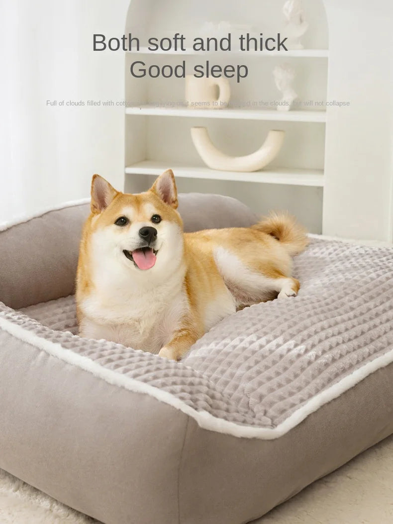CAMINHAS-New Cat Bed Dog Pet Bed Kennel Non-Slip Winter Warm Small Dog Kennel Sleeping Removed Washed Soft Puppy Cushion Cat Supplies
