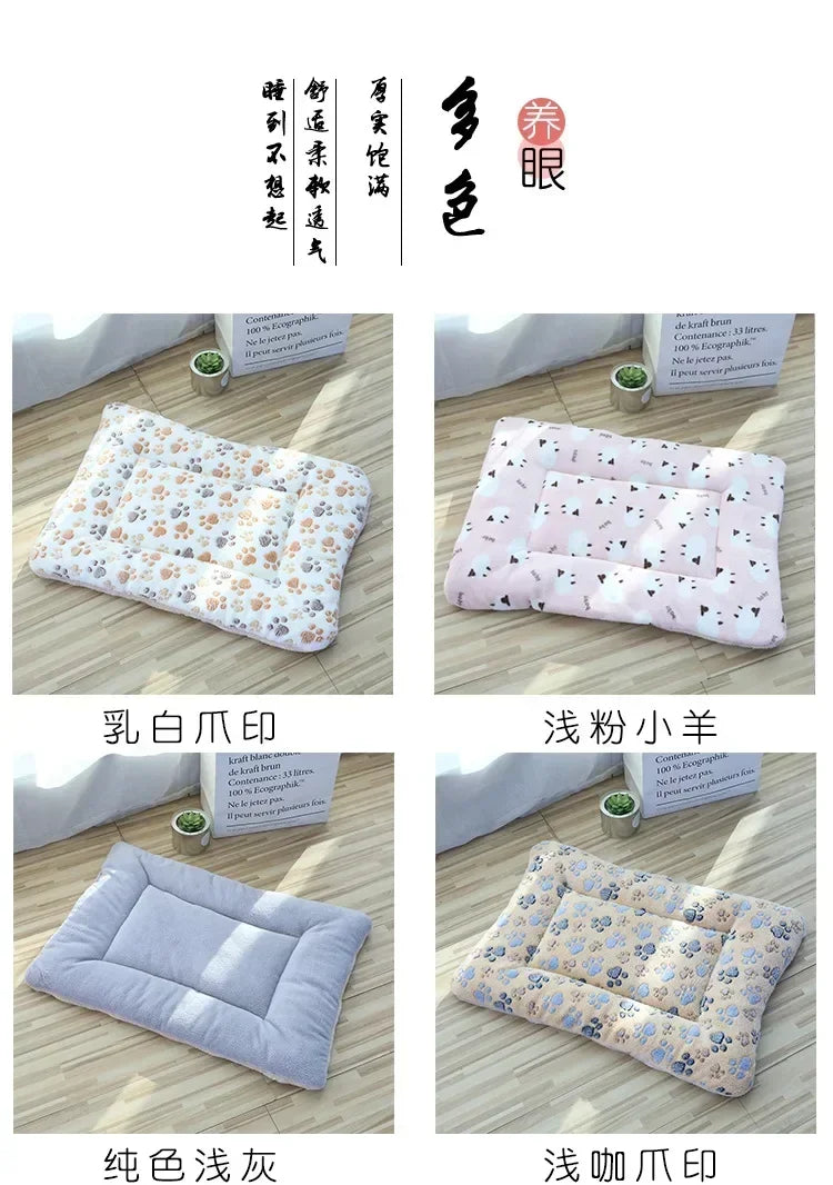 CAMINHAS-Tapete macio e quente para animais de estimação, cama para cachorro, cama para gato, tapete grosso para dormir, cobertor para cachorro, filhote, gatinho, cama para cachorro, para cães pequenos e grandes