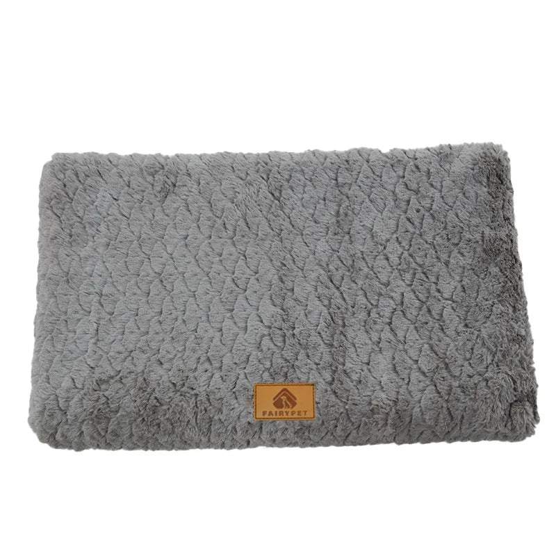 CAMINHAS-Cama curta de pelúcia para cães com fundo antiderrapante, cama ortopédica de espuma para cães, capa removível para cães grandes, médios e pequenos, lavável à máquina