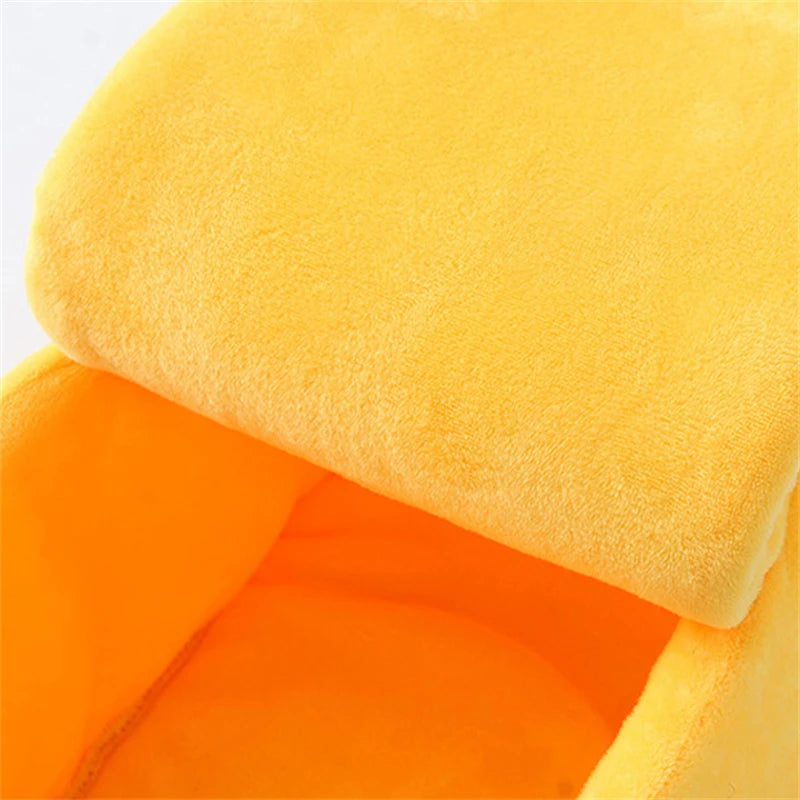 CAMINHAS-Cama de gato banana, fofa, engraçada, aconchegante, tapete para gatos, quente, durável, portátil, cesta para animais de estimação, canil, almofada para cães, suprimentos para gatos, multicoloridor