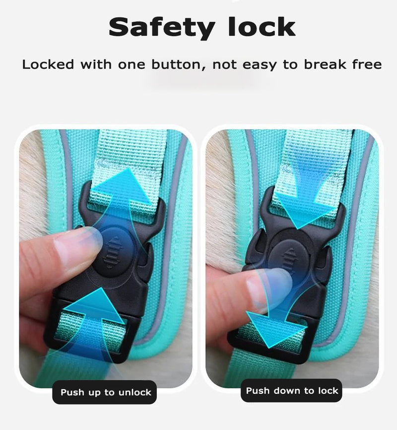 ACESSÓRIOS-Conjunto de arnês para cães com suporte para etiqueta de ar e guia - Conjunto de arnês e guia para cães Oxford respirável premium, durável e refletivot