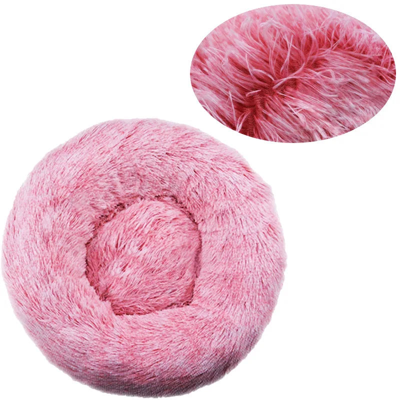 CAMINHAS-Cama redonda para cachorro, cama quente para inverno, cesta de pelúcia para cachorro, cama lavável para animais de estimação para cães pequenos, médios e grandes, sofá para gatos