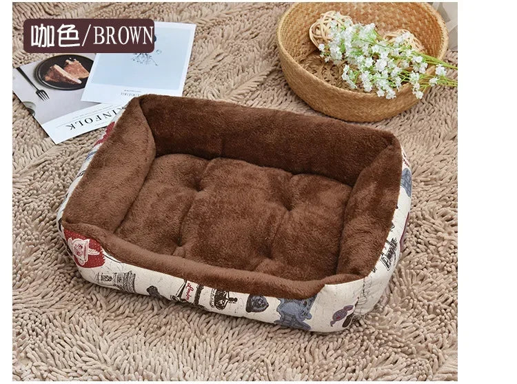 CAMINHAS-Cama para cachorro de estimação, almofada para filhotes, canil para filhotes de gatos, tamanho grande, ninho macio, cestas para cães pequenos e grandes, sofá macio, almofada para animais