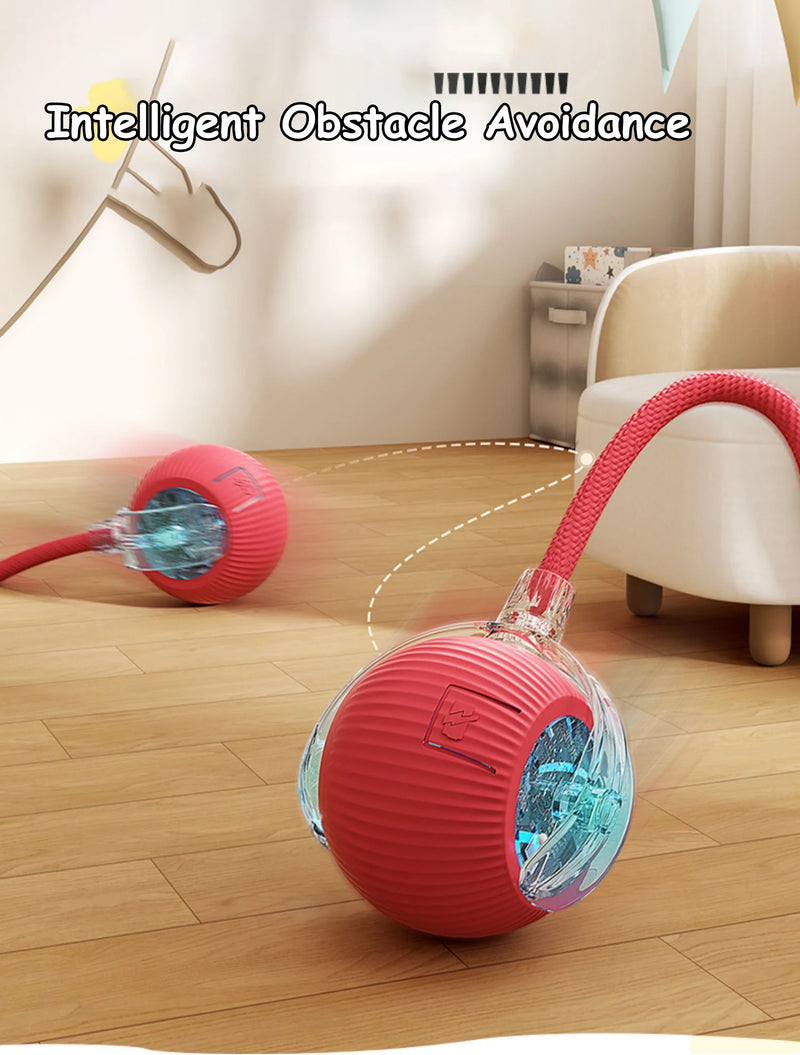 BRINQUEDOS-Novo brinquedo interativo para gatos, bola rolante automática, rabo falso, brinquedo elétrico inteligente recarregável para animais de estimação, treinamento para cães e gatos, imitação de ratoe