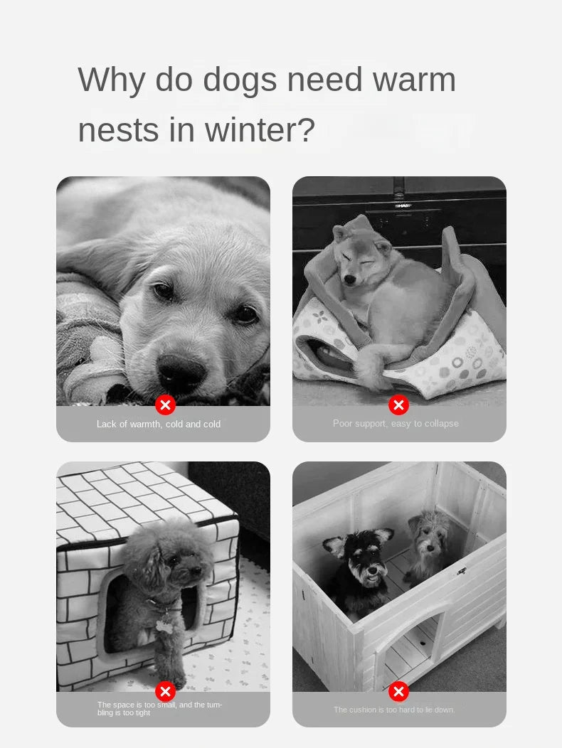 CAMINHAS-New Cat Bed Dog Pet Bed Kennel Non-Slip Winter Warm Small Dog Kennel Sleeping Removed Washed Soft Puppy Cushion Cat Supplies
