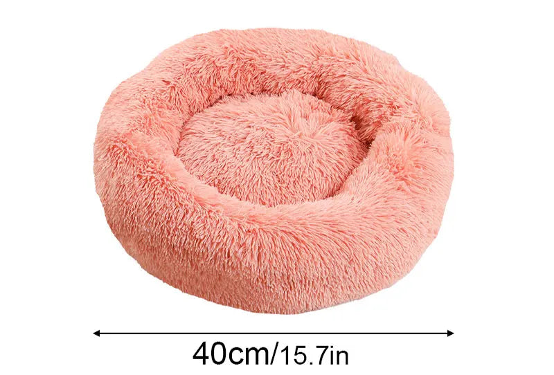 CAMINHAS-Cama redonda para animais de estimação de 40-60 cm, cama para cães grandes, cama supermacia para gatos, longa, de pelúcia, cesta para cães, almofada, cama para gatos, tapete para animais, sofá para dormir