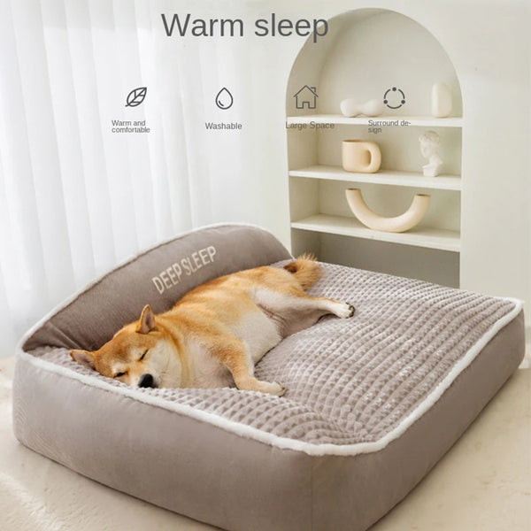 CAMINHAS-New Cat Bed Dog Pet Bed Kennel Non-Slip Winter Warm Small Dog Kennel Sleeping Removed Washed Soft Puppy Cushion Cat Supplies