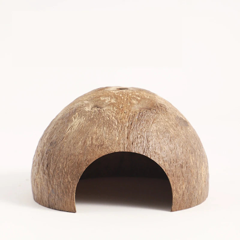 CAMINHAS-Casa de hamster resistente a mordidas, gaiolas de coco naturais para animais de estimação pequenos, esconderijo para porquinhos-da-índia, casa de madeira para hamster, suprimentos para animais de estimação
