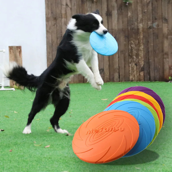 BRINQUEDOS-Disco voador resistente a mordidas OUZEY para cães, brinquedos multifuncionais para treinamento de filhotes, jogo interativo ao ar livre, produtos para cães de estimação
