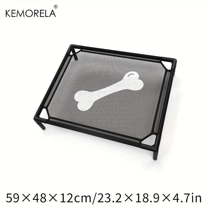 CAMINHAS-Cama elevada refrescante para cães KEMORELA, cama elevada para cães de médio porte, à prova de mordidas, lavável, malha respirável