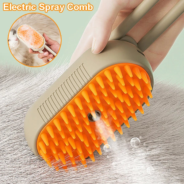 HIGIENE-Escova elétrica para remoção de pelos de gatos, escova elétrica 3 em 1 para cães e gatos, escova para massagem e remoção de pelos de animais de estimação