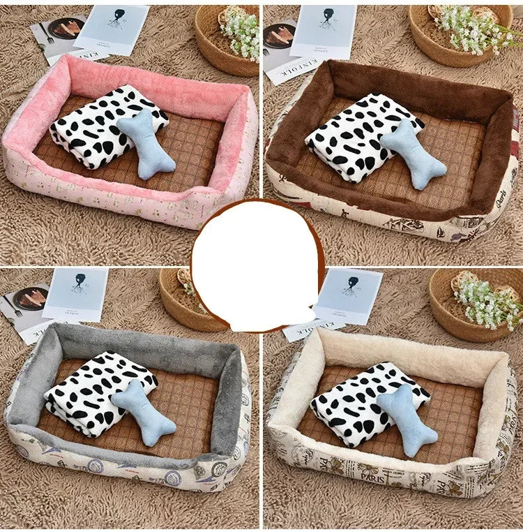 CAMINHAS-Cama para cachorro de estimação, almofada para filhotes, canil para filhotes de gatos, tamanho grande, ninho macio, cestas para cães pequenos e grandes, sofá macio, almofada para animais